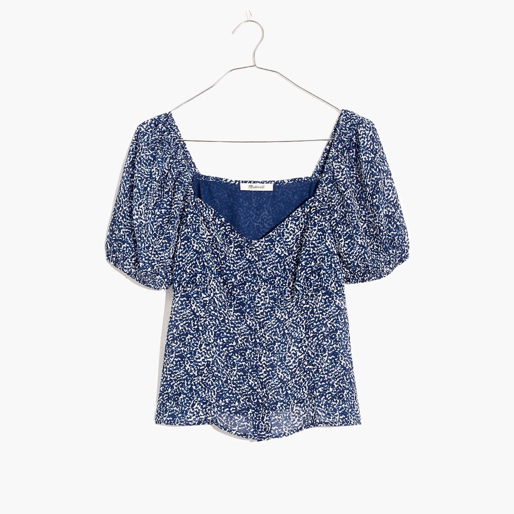 Madewell Sweetheart Top in Bengali Blockprint